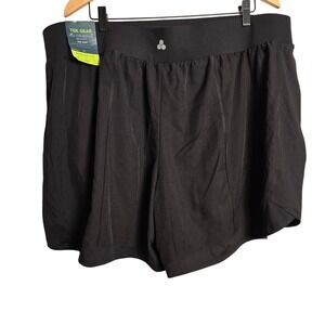 🆕️ Tek Gear Womens Plus 2X Black Mid Rise Multipurpose Workout Shorts Pockets
